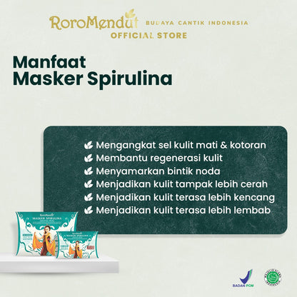 Roro Mendut Masker Spirulina Whitening Anti Acne Mask | 40 g