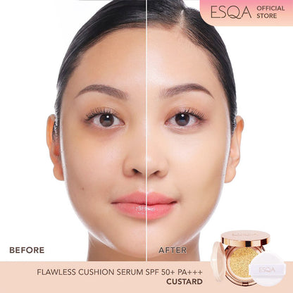 ESQA Flawless Cushion Serum SPF 50+ PA+++ Custard 15gr