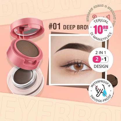 Pinkflash Duo Effect Eyebrow Kit PF-E22 #1 Dark Brown Grey