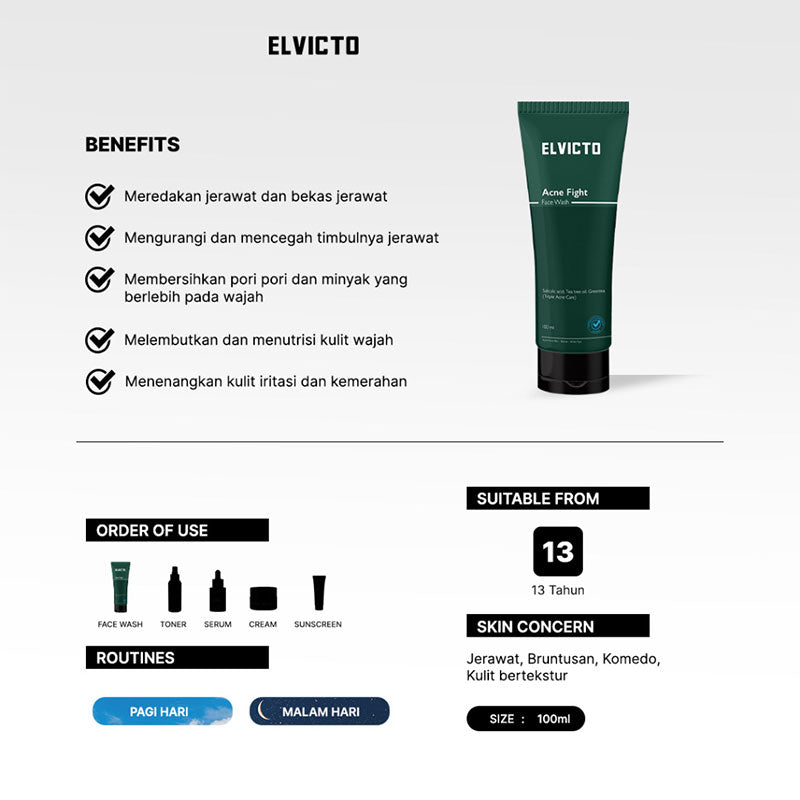 Elvicto Acne Fight Face Wash | 100 ml