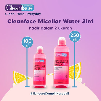 Clean Face Micellar Water 3In1 Normal Skin | 250 ml