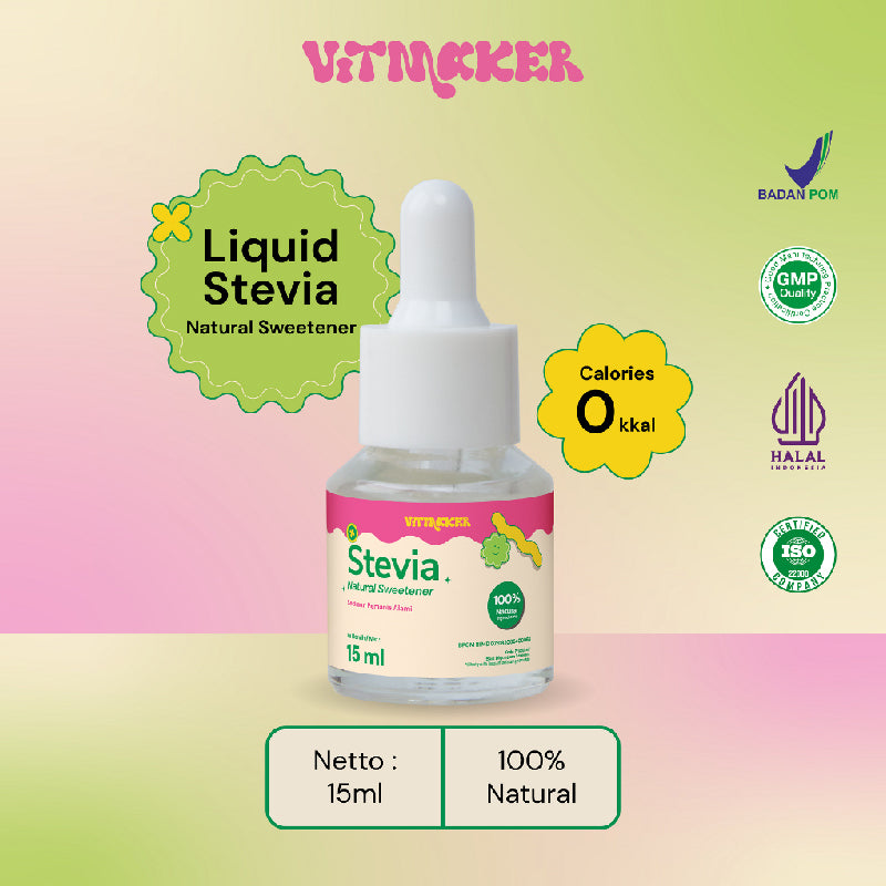 Vitmaker Liquid Stevia Pemanis Alami | 15ml