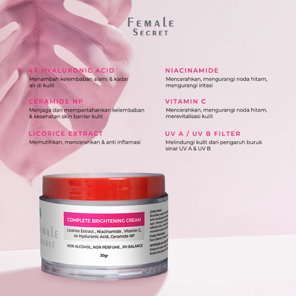 Female Secret Complete Brightening Cream | 30g