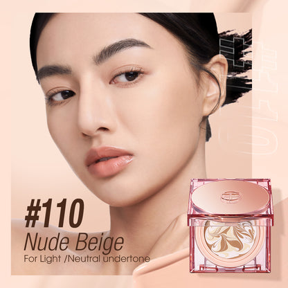 O.TWO.O Cushion Cream Foundation Matte Flawless Essence Cover 110 Nude Beige (For Light /Neutral undertone)