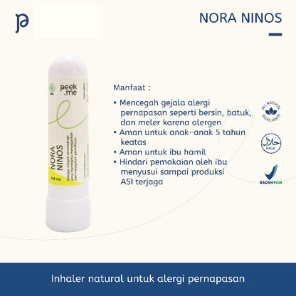 Peek Me Naturals Nora Inhaler Ninos | 0.6 ml