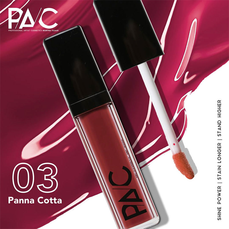 PAC High Shine Creamy Lip Stain - 03 Panna Cotta | 6.5ml