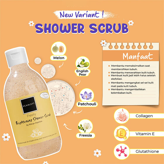 Scarlett Whitening Shower Scrub - Freshy | 300 ml