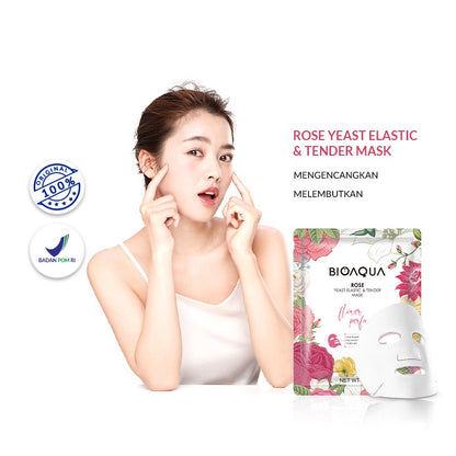 BIOAQUA Rose Yeast Elastic & Tender Mask 28g