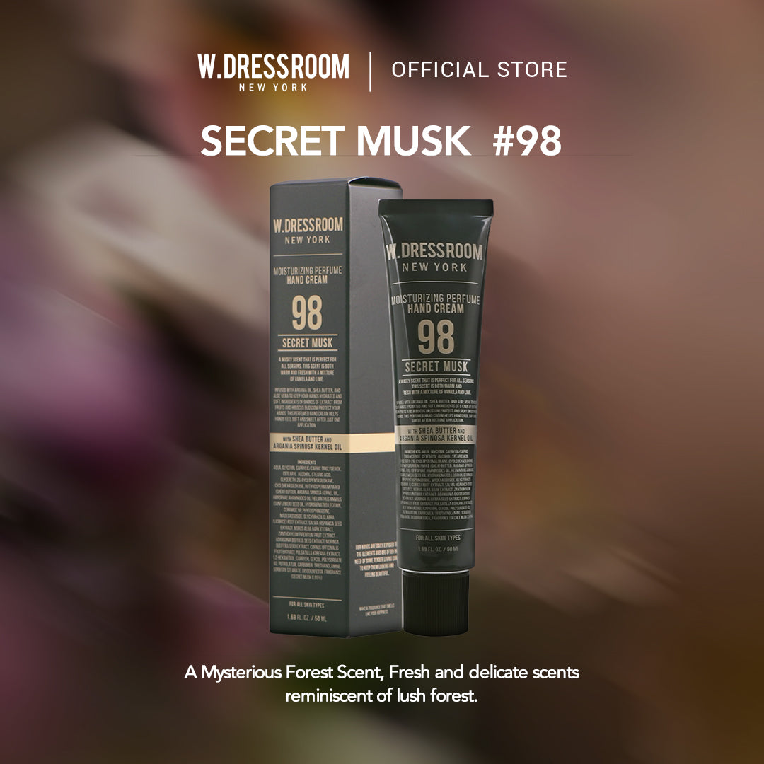 W DRESROOM Hand Cream No. 98 Secret Musk (50ml) - Perfumed Lotion - Korea BTS favorit