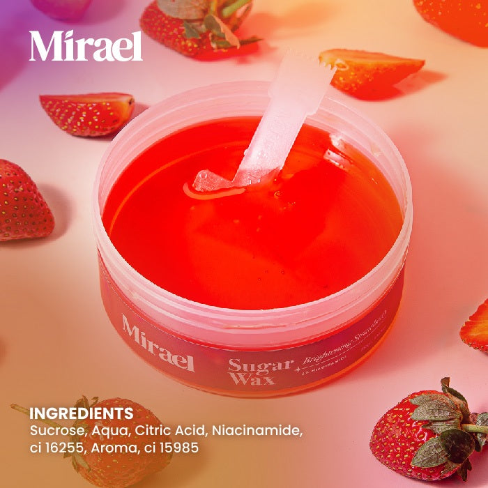 MIRAEL Brightening Strawberry Sugar Waxing Kit | 250 ml