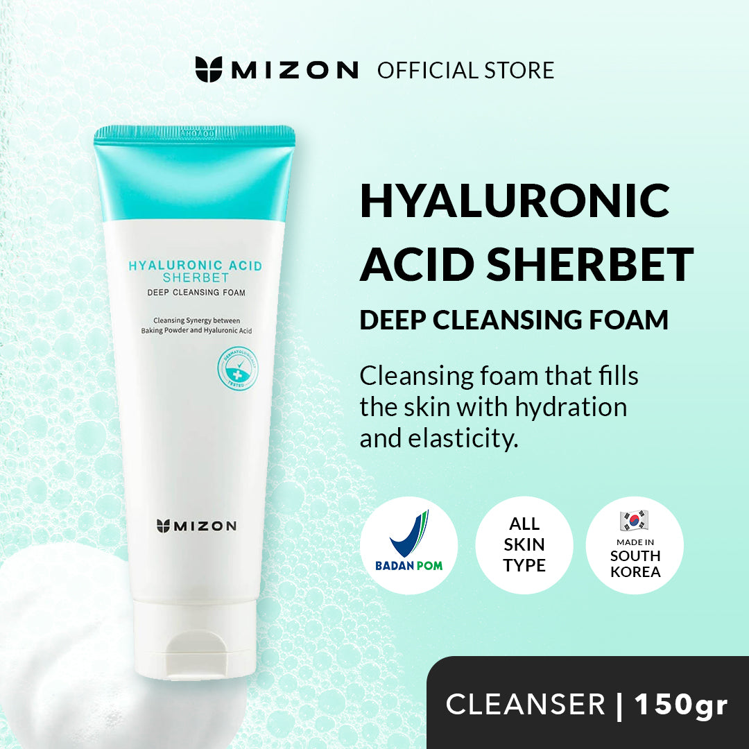 Busa Pembersih Dalam Serbet Asam Hyaluronic Mizon