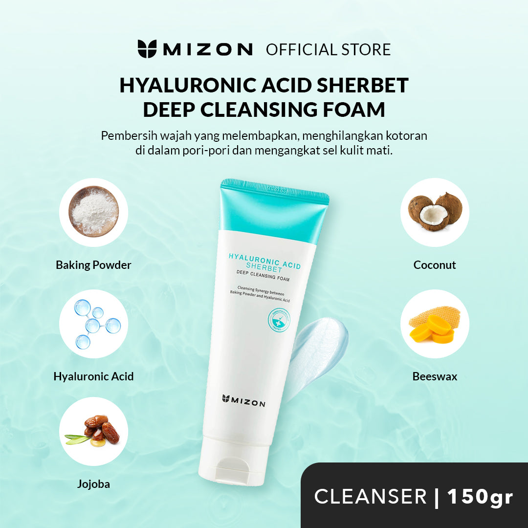 Busa Pembersih Dalam Serbet Asam Hyaluronic Mizon