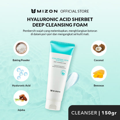 Mizon Hyaluronic Acid Sherbet Deep Cleansing Foam