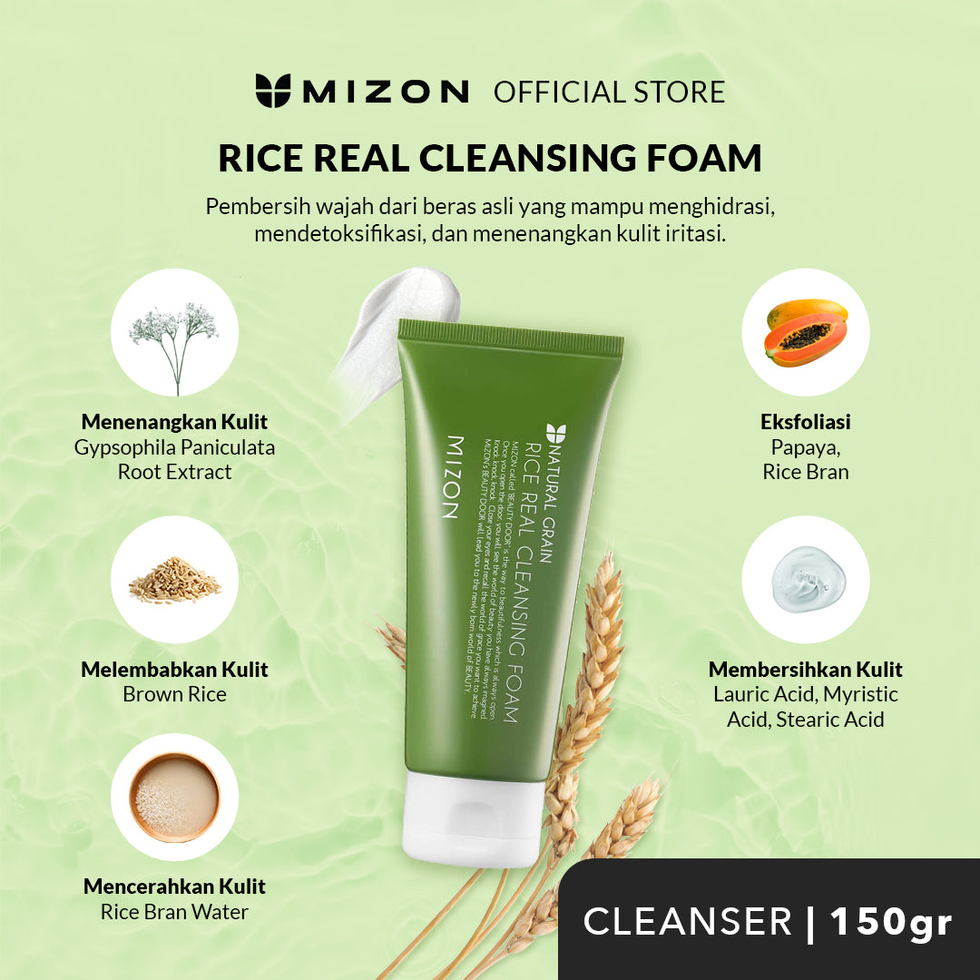 Mizon Rice Real Cleansing Foam