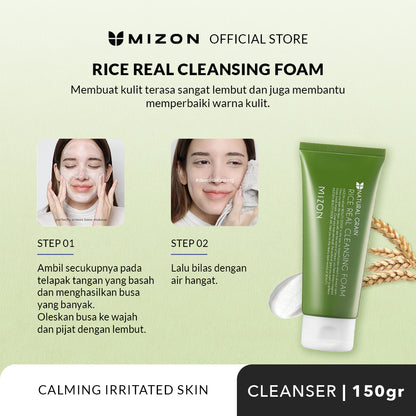 Mizon Rice Real Cleansing Foam