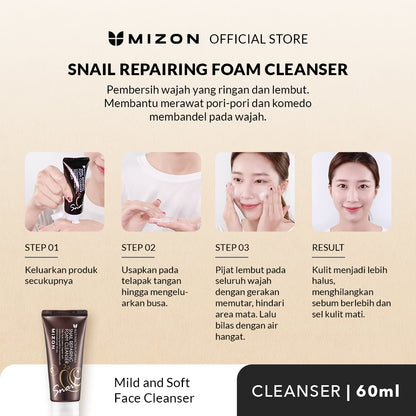 Mizon Snail Repairing Foam Cleanser 60 Ml