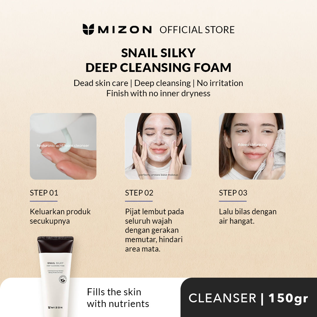 Mizon Snail Silky Deep Cleansing Foam