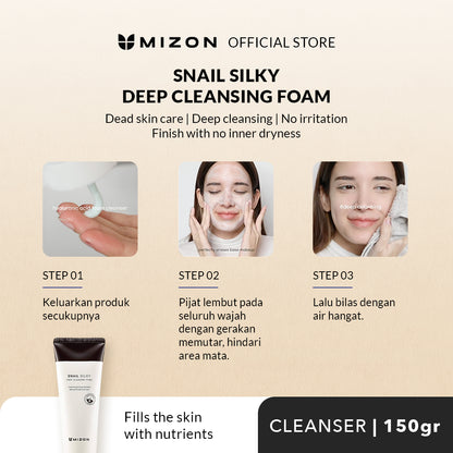 Mizon Snail Silky Deep Cleansing Foam