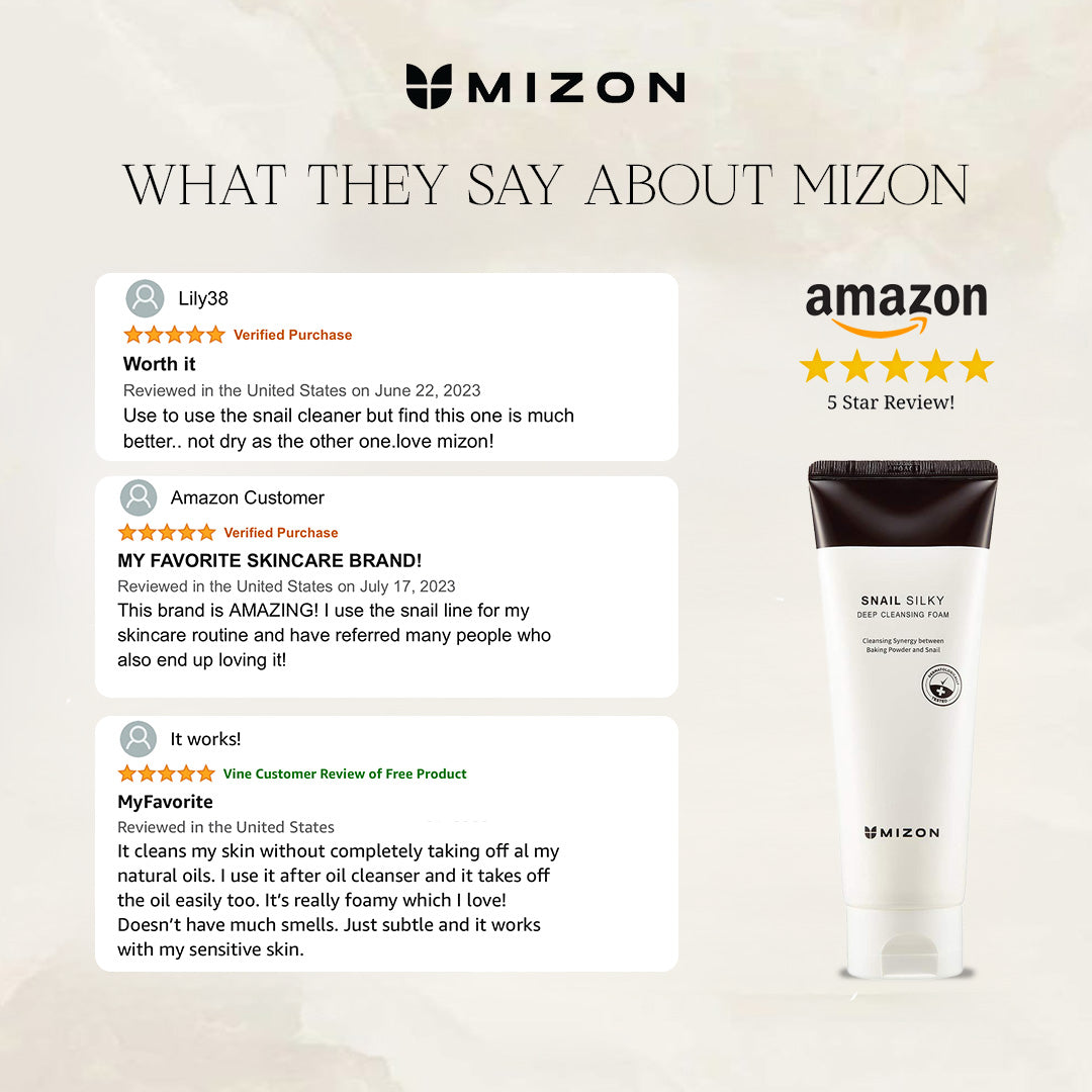 Mizon Snail Silky Deep Cleansing Foam