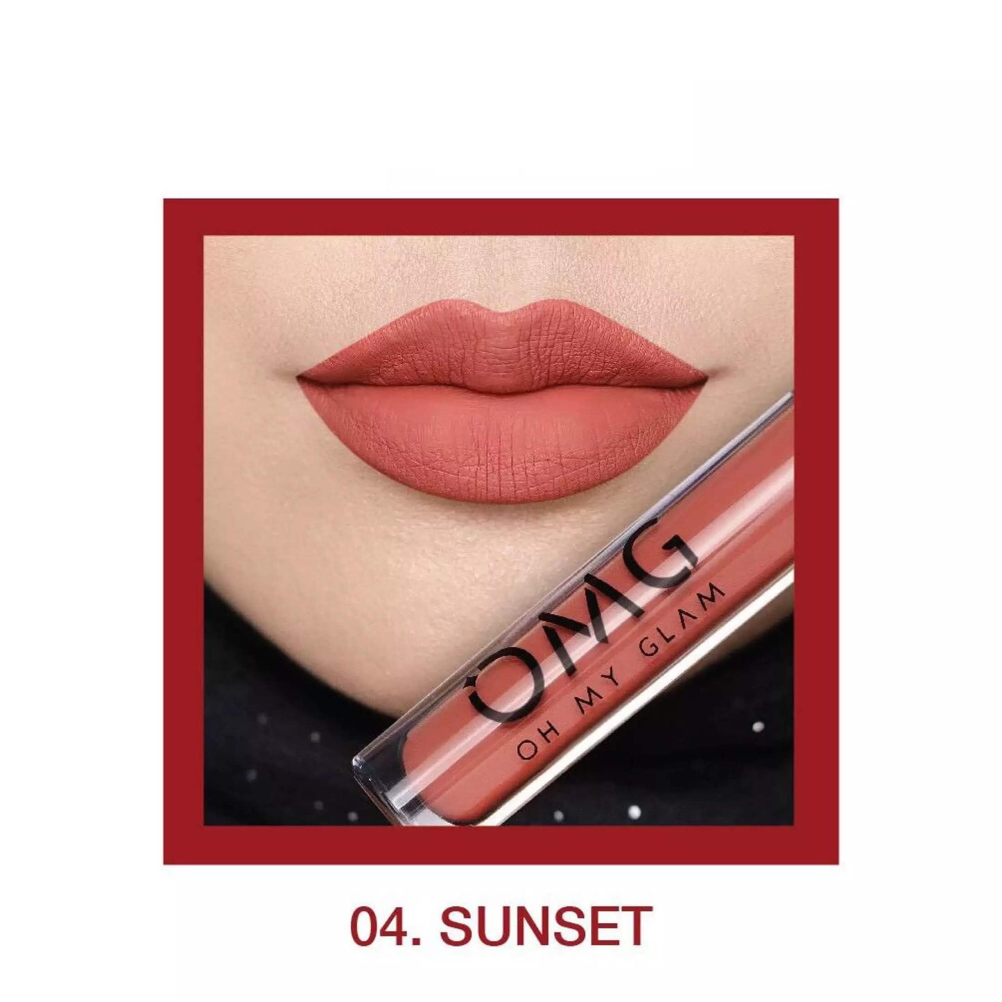 OMG Oh My Glam Matte Kiss Lip Cream - 04 Sunset | 3.5 g