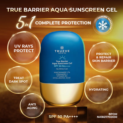 Trueve True Barrier Aqua Sunscreen Gel SPF50 PA++++ | 30 g