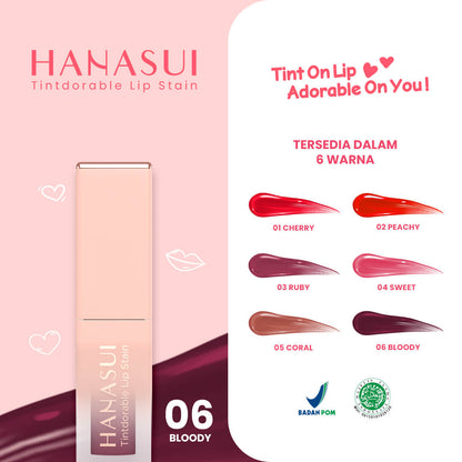 Hanasui Tintdorable Lip Stain - Lip Tint 06 Bloody