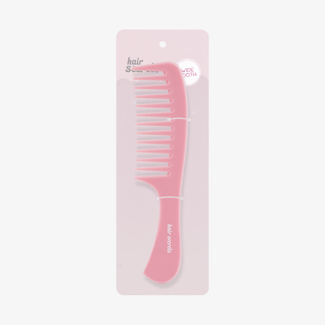 Hair Secrets Wide Tooth Comb Pink