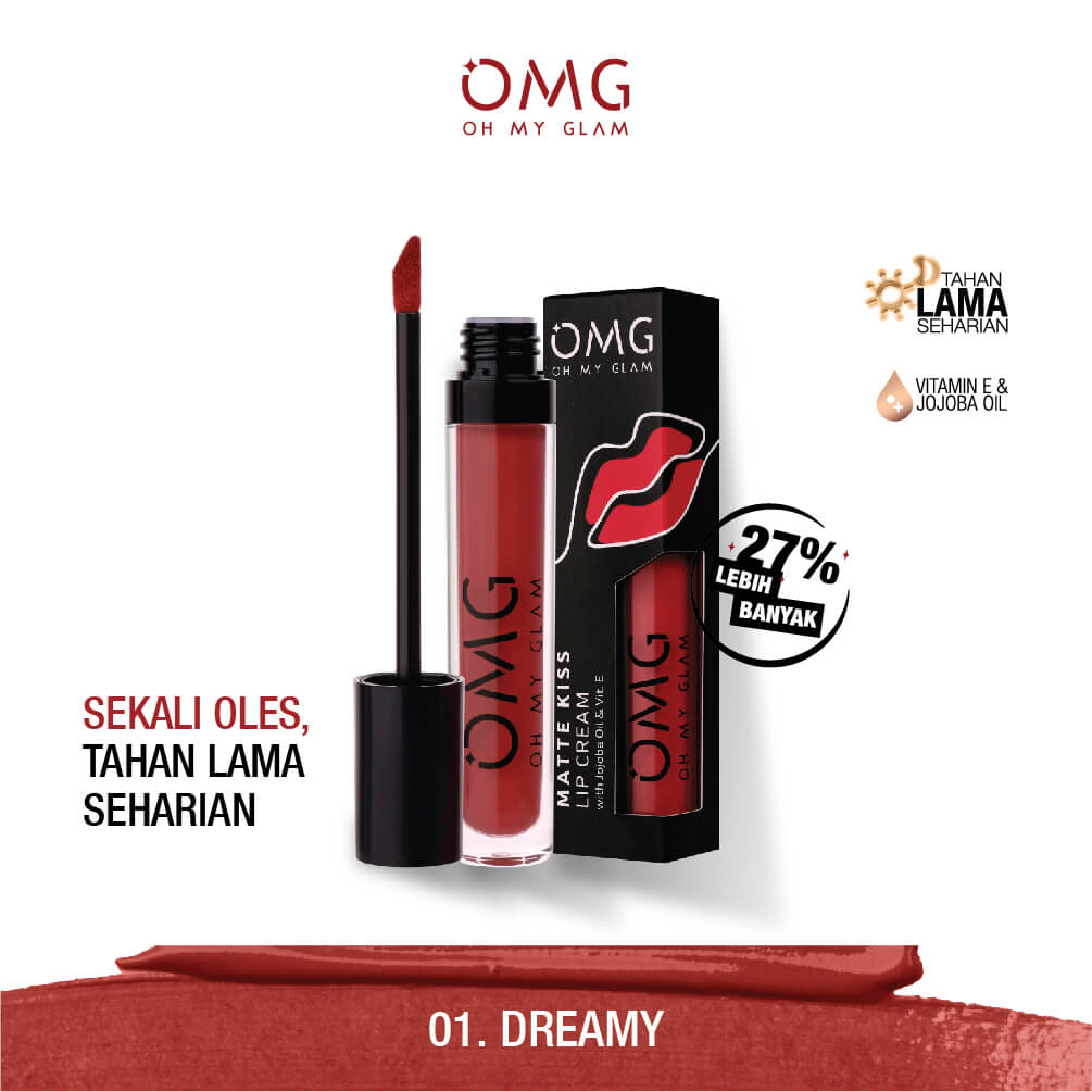 OMG Oh My Glam Matte Kiss Lip Cream - 01 Dreamy | 3.5 g