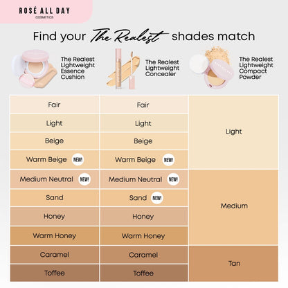 ROSE ALL DAY The Realest Lightweight Concealer - Warm Beige | 4.5 gr