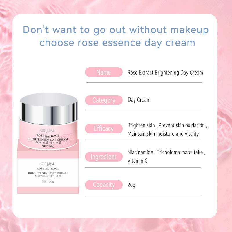 Girlpal Rose Brightening Day Cream Vitamin C + Niacinamide | 20 g