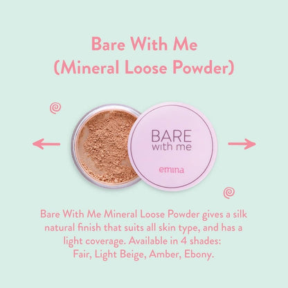 Emina Bare With Me Mineral Loose Powder - 02 Light Beige | 8 g