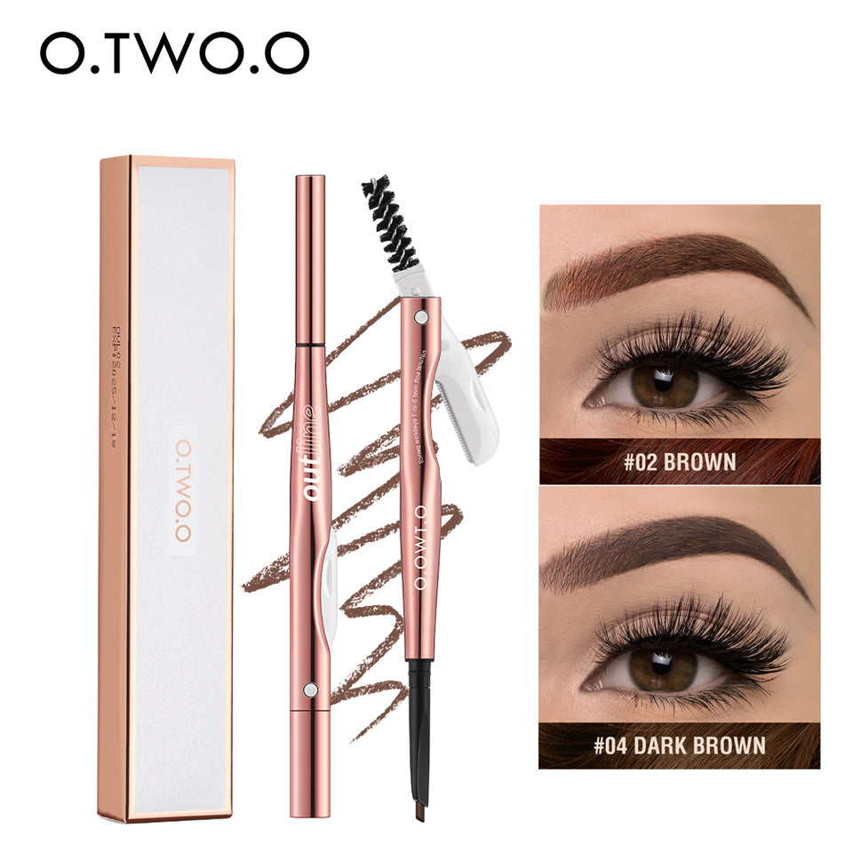 O.TWO.O Natural Soft Mist 3-in-1 Eyebrow Pencil 01 Grey