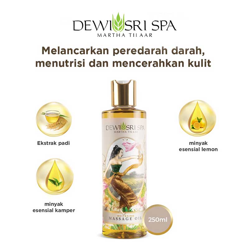 Dewi Sri Spa Whitening Massage Oil 250ml