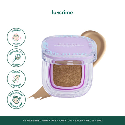 LUXCRIME Perfecting Cover Cushion - Healthy Glow SPF 35 PA +++ N02