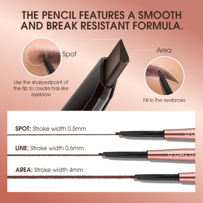 O.TWO.O Natural Soft Mist 3-in-1 Eyebrow Pencil 01 Grey