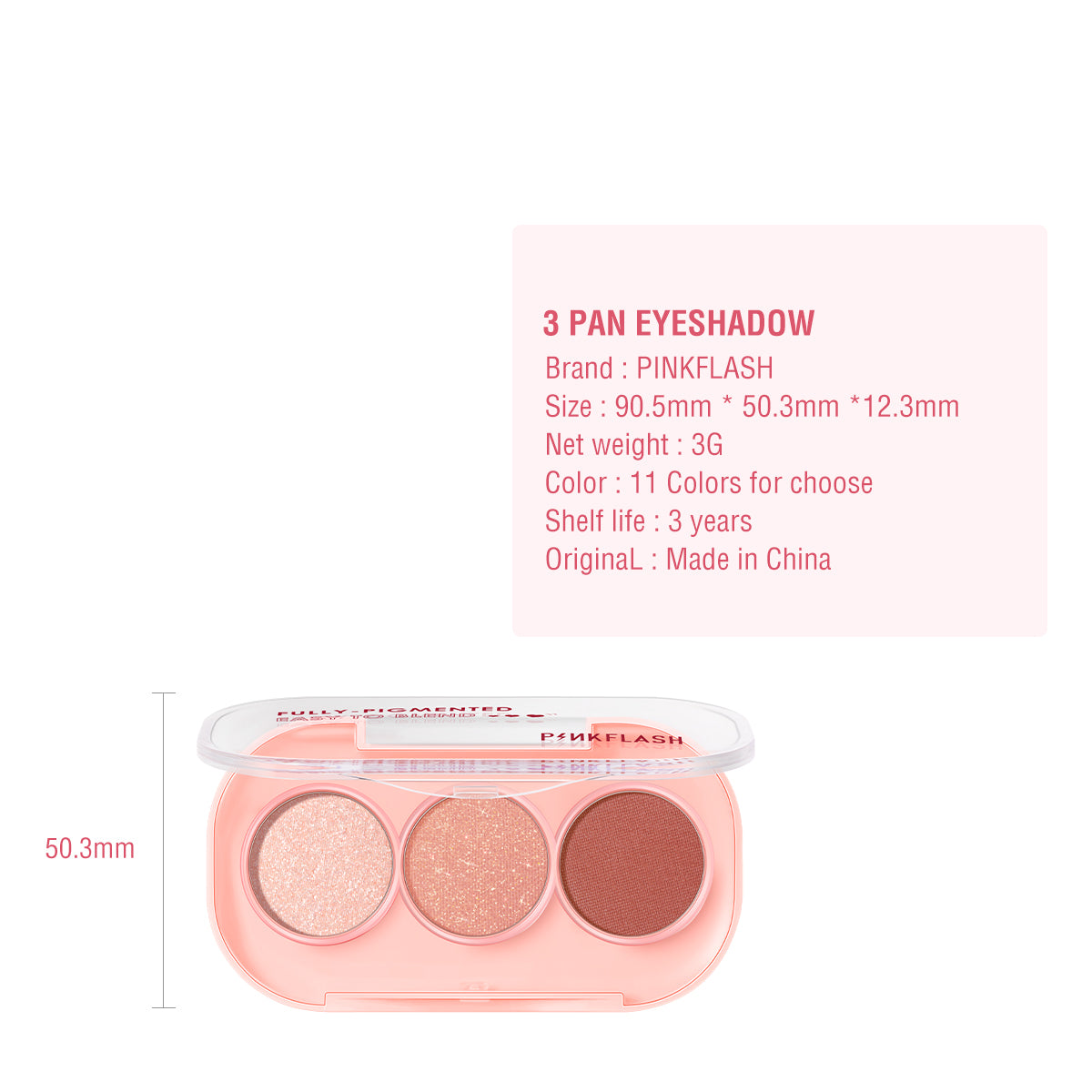 Pinkflash 3 Pan Eyeshadow PF-E23 #BR01