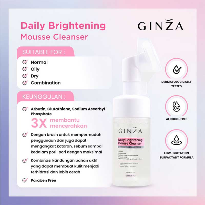 Ginza Daily Brightening Mousse Cleanser 110ml