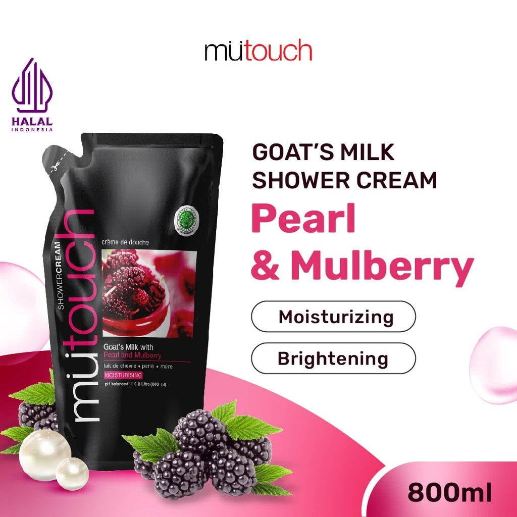 Mutouch Shower Cream With Mulberry and Pearl Refill | 800ml