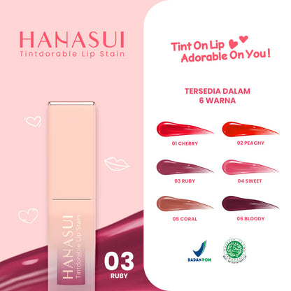 Hanasui Tintdorable Lip Stain - Lip Tint 03 Ruby