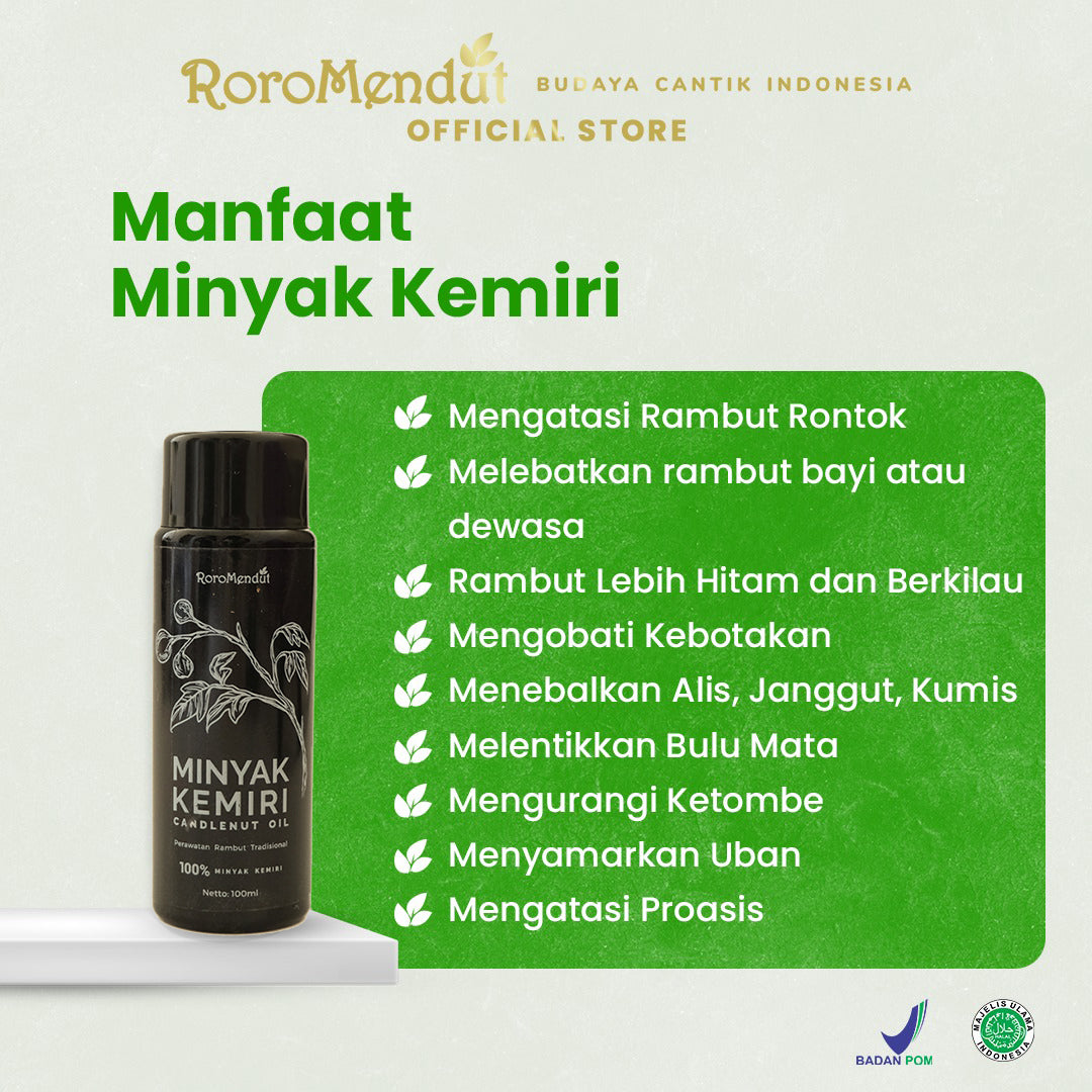 Roro Mendut Minyak Kemiri Penumbuh Penebal Rambut Bayi Dewasa | 100 ml