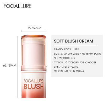 FOCALLURE SOFT BLUSH CREAM OR02