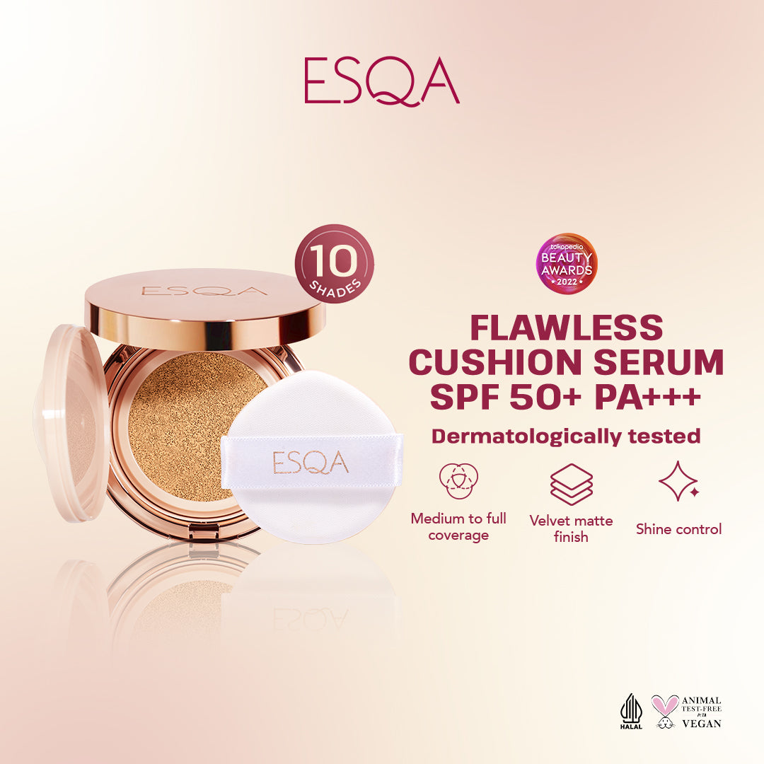 ESQA Flawless Cushion Serum SPF 50+ PA+++ Biscuit 15gr