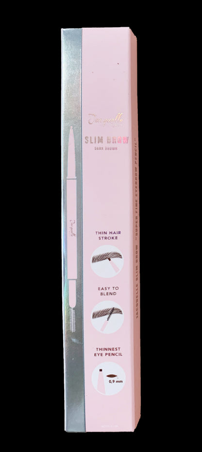 Jacquelle Slim Brow (2-In-1 Pensil Alis & Spoolie) - Dark Brown