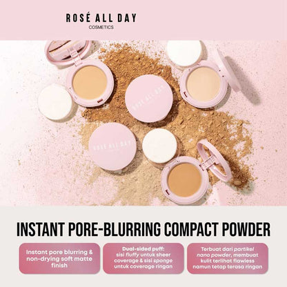 ROSE ALL DAY The Realest Lightweight Compact Powder - Light