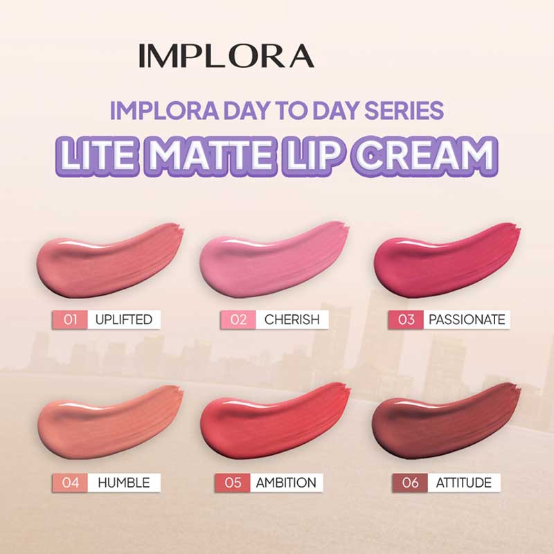 IMPLORA Day To Day Lite Matte Lip Cream 02 - Cheris | 4 gr