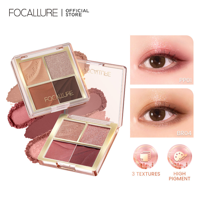 FOCALLURE 4 PAN EYESHADOW PALETTE FA314 PP01