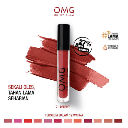 OMG Oh My Glam Matte Kiss Lip Cream - 01 Dreamy | 3.5 g