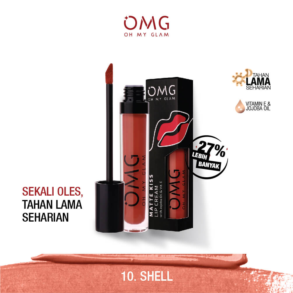 OMG Oh My Glam Matte Kiss Lip Cream - 10 Shell | 3.5 g