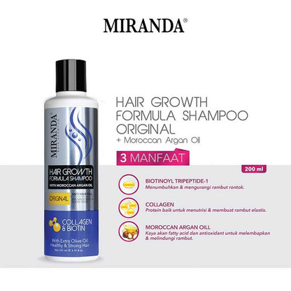 Miranda Hair Growth Biotin Shampoo Collagen Original | 200ml