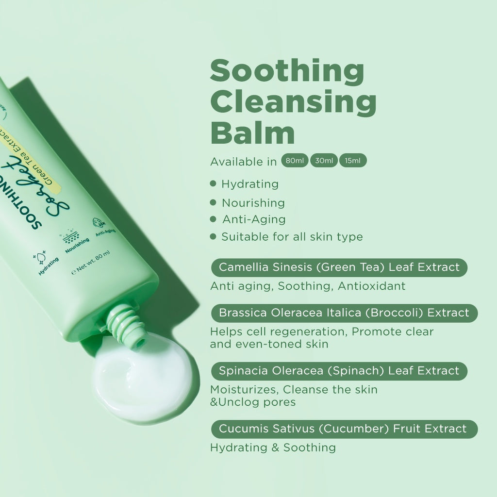 LUXCRIME Soothing Cleansing Sorbet - Cleansing Balm dengan Green Tea Extract 80 ml